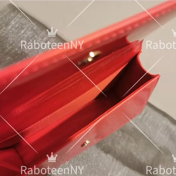 Christian Louboutin Red Clutch/Cosmetic Pouch Bag - Picture 6 of 7